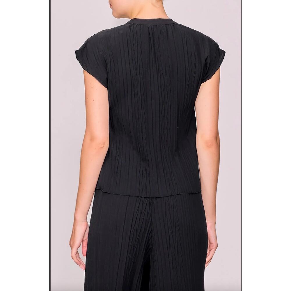 Melloday Twist Pleat Textured Blouse Dolman Sleeves Women’s Large NWT Minimalist - Picture 5 of 14